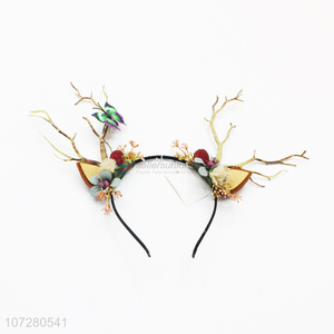 Bottom Price Deer Horn Hair Hoop Cute Headband Christmas Hair Ornament