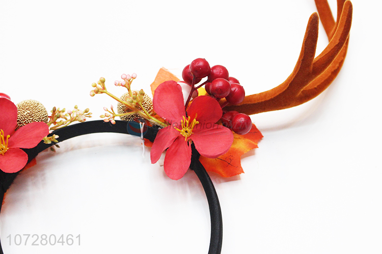 Competitive Price Christmas Ladies Girl Flower Deer Party Hairband Headband