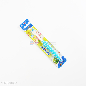 Wholesale price cartoon caterpillar handle kids plastic toothbrush