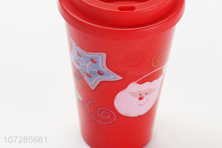 Premium Quality Christmas Plastic Cup Drink Cup With Lid