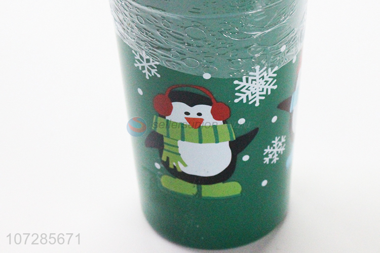 Wholesale Christmas Snowflake Penguin Pattern Plastic Cup