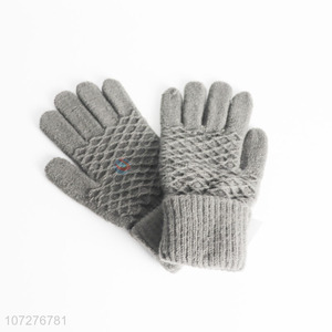 Wholesale Unique Design Winter Warm Adult Knitted Gloves