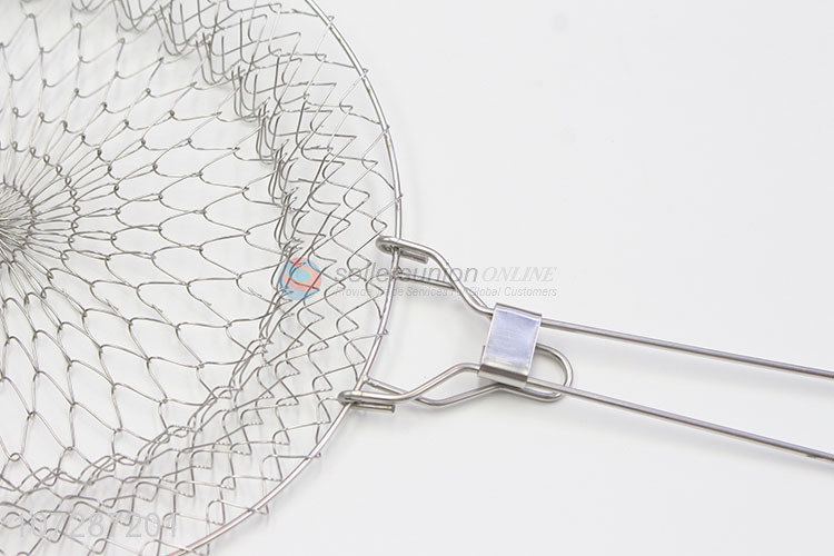 Professional supply kitchen utensils folding wire mesh chef basket