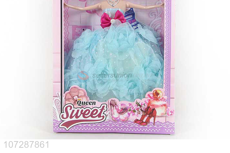 High Quality Solid Body Wedding Dress Pretty Girl Doll