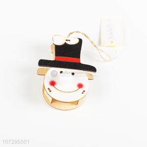 Wholesale Small Wooden LED Light Christmas Ornaments