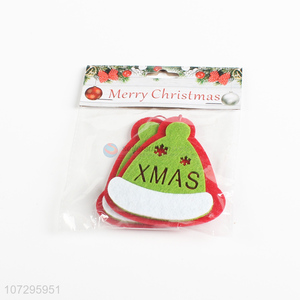 Cheap price christmas hat shape hanging ornaments for decoration