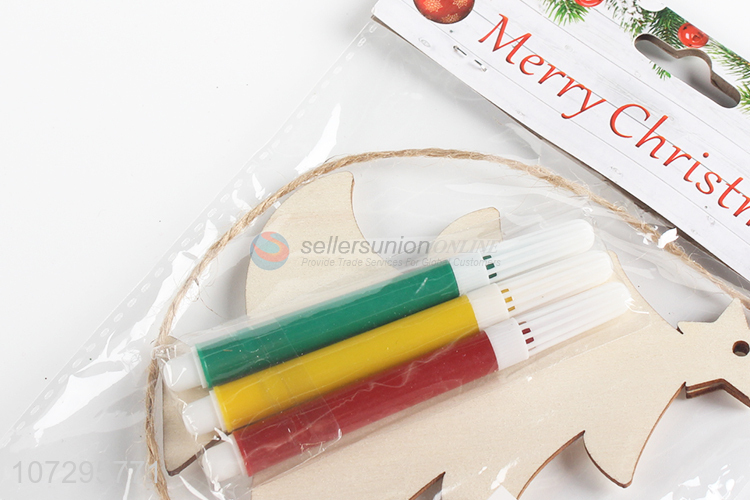 4PCS 圣诞DIY套装（1PC挂件，3PC水彩笔）