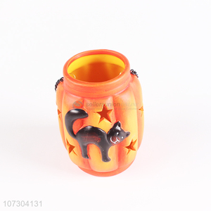 New arrival halloween ceramic decorative craft with lights