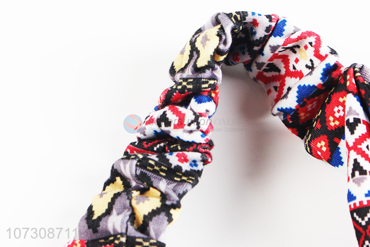 New Style Fashion Printing Ladies Washing Face Elastic Turban Hairbands