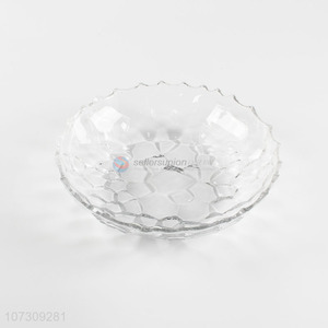 Contracted Design Glass Shallow Serving Plate Glass Fruit Plate