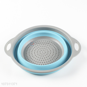 Good quality kitchen tools plastic draining baskets collapsible colander