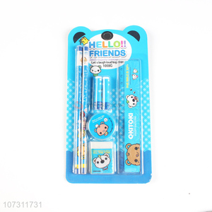 Hot Selling Colorful Pencils With Ruler And Eraser Set