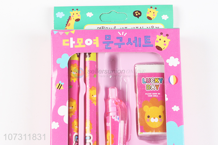 Good Quality Cartoon Printing Pencils Stationery Set