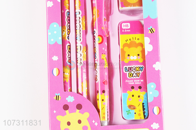 Good Quality Cartoon Printing Pencils Stationery Set