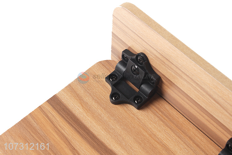 Best selling rectangle folding tabletop mirror wood grain cosmetic mirror