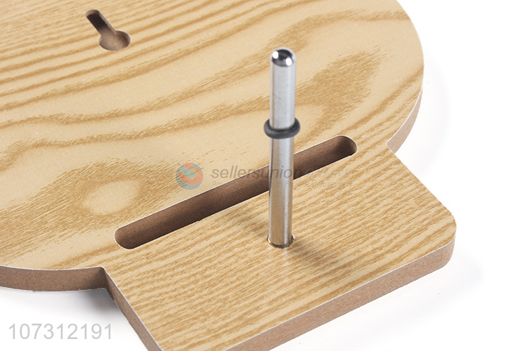 Lovely design cat shape plastic makeup mirror wood grain mirror