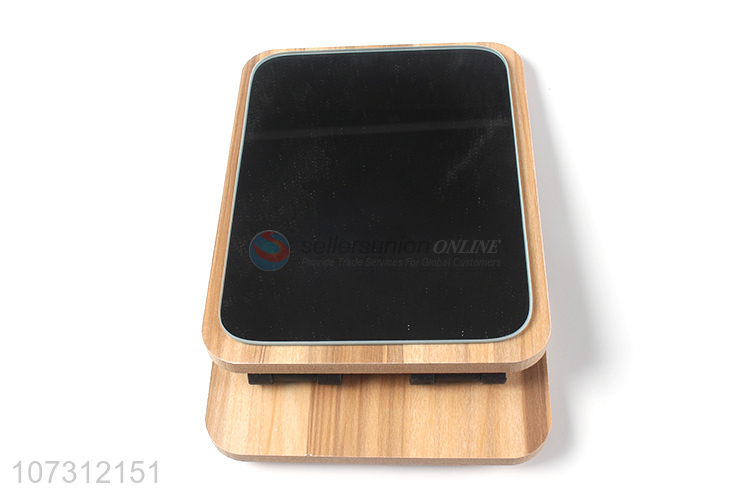 Promotional items rectangle folding plastic makeup mirror wood grain mirror