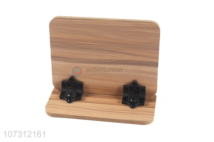 Best selling rectangle folding tabletop mirror wood grain cosmetic mirror