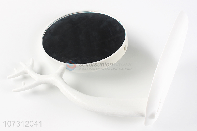 Latest style deer horn design makeup mirror double-faced mirror