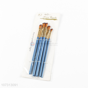 New style art supplies 5pcs wooden handle painting brush watercolor <em>paintbrush</em>
