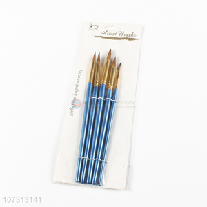 Promotional items art tools 5pcs wooden handle watercolor painting brush oil <em>paintbrush</em>