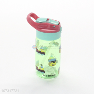 Wholesale Plastic Bounce Water Bottle Cute Cartoon Pattern Clear Water Bottle