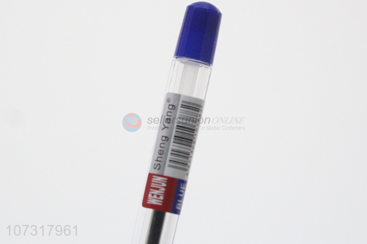 Wholesale cheap blue ball-point pens plastic ball pens for students