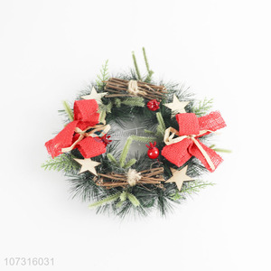 Popular design hanging pinecone Christmas wreath for home decor