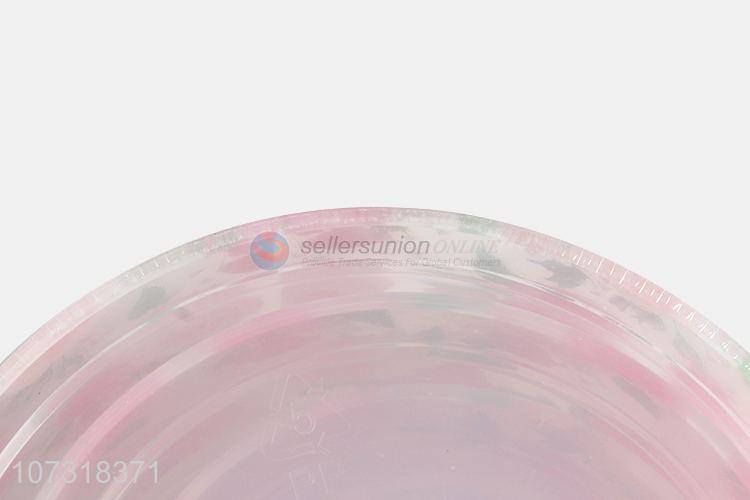 Attractive design 5pcs round rose printed preservation box microwavable crisper