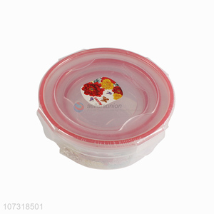 Hot selling 4pcs round preservation box clear microwavable crisper