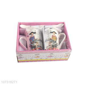 Popular product ceramic couple water cup set