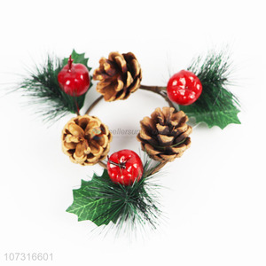 New design Christmas decoration candle holder wreaths