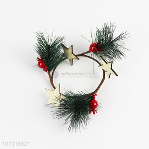 Hot selling Christmas decoration candle holder wreaths