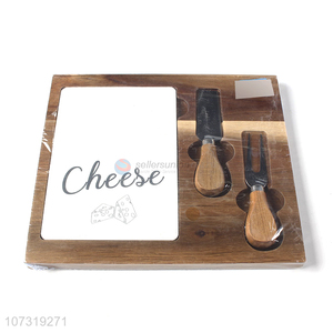 Competitive Price Eco-Friendly Natural Color Cheese Board With Knife Set