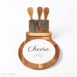 Wholesale Portable Round Cheese Chopping Cutting Board With Knife Set