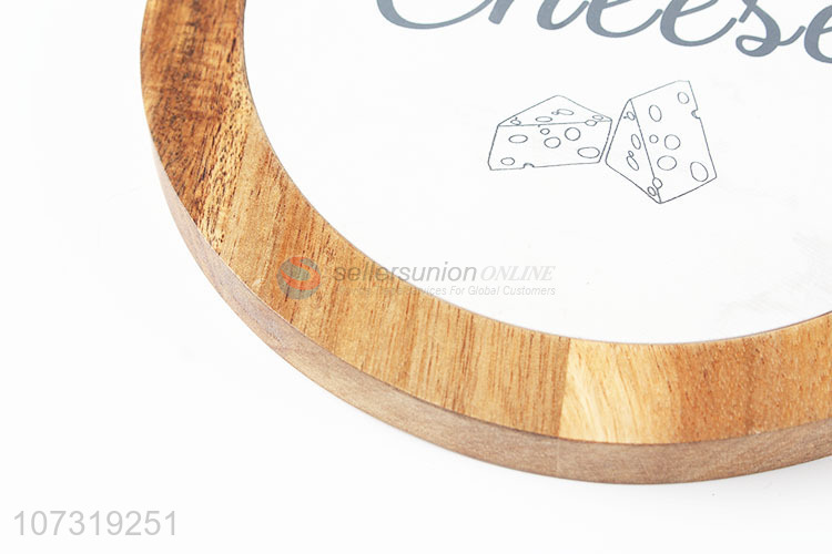 Wholesale Portable Round Cheese Chopping Cutting Board With Knife Set