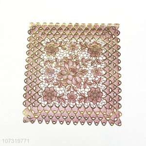 Wholesale Creative Square Bronzing Coasters Non-Slip <em>Insulation</em> <em>Cup</em> Mat