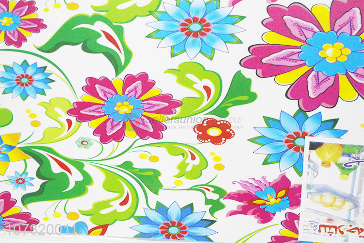 Attractive design flower printed anti-bacterial eco-friendly frosted frigerator mat
