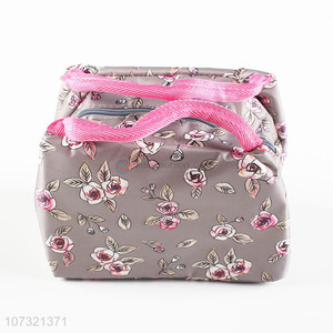 Hot Sale Flowers Pattern Portable Waterproof Thermal Insulated Lunch Bag