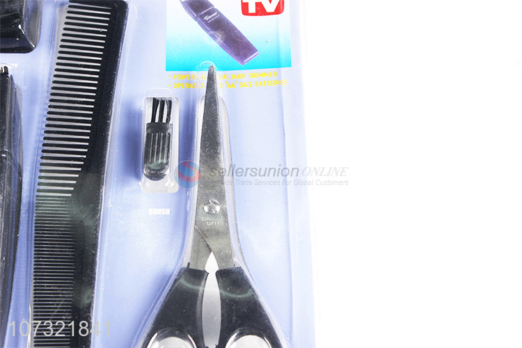 China maker 5pcs battery operated hair trimmer set electric hair clippers