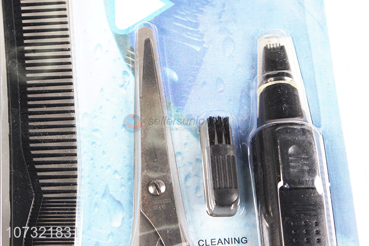 Superior quality 5pcs dry battery style hair trimmer set nose grooming set