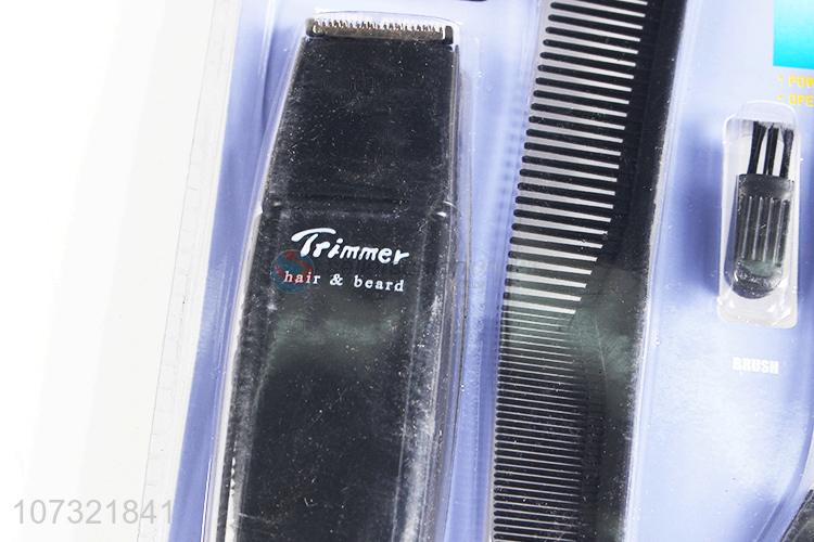 China maker 5pcs battery operated hair trimmer set electric hair clippers