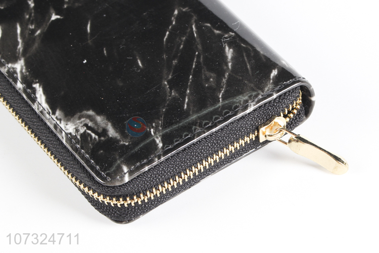 Low price fashion long women zipper purse wallet