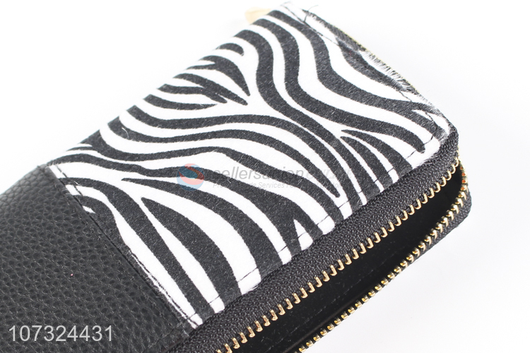 Suitable price long wallets semi-pu ladies purse