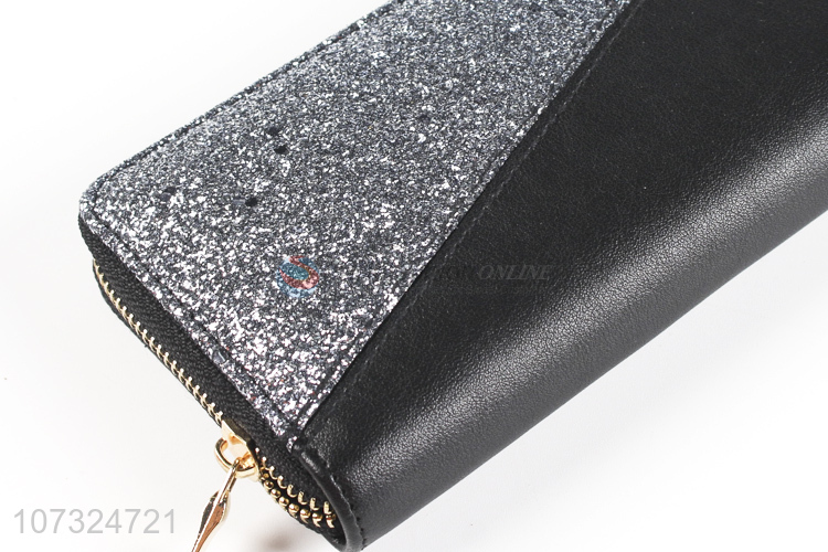 Factory wholesale women pu leather wallets long purse