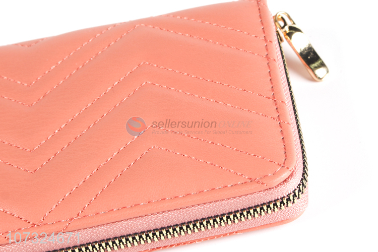 Factory direct sale luxury long zipper purse women purse