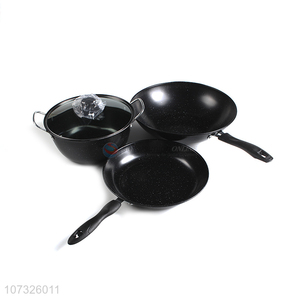Factory Supplier Three Pieces Kitchen Combination Frying Pan