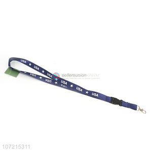 Promotional fashion printed neck polyester woven lanyard