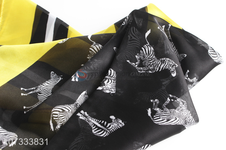 Premium products zebra printed women square scarf fashion accessories