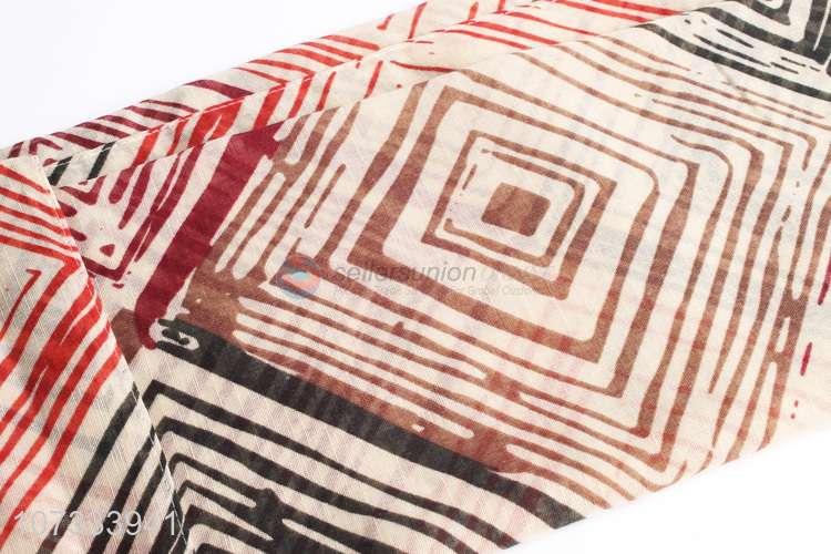 Latest arrival fashion geometric pattern ladies scarf for spring